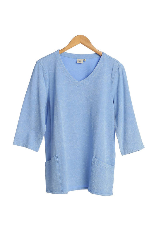 Mineral Wash Cotton Jacquard Top - Style JT107