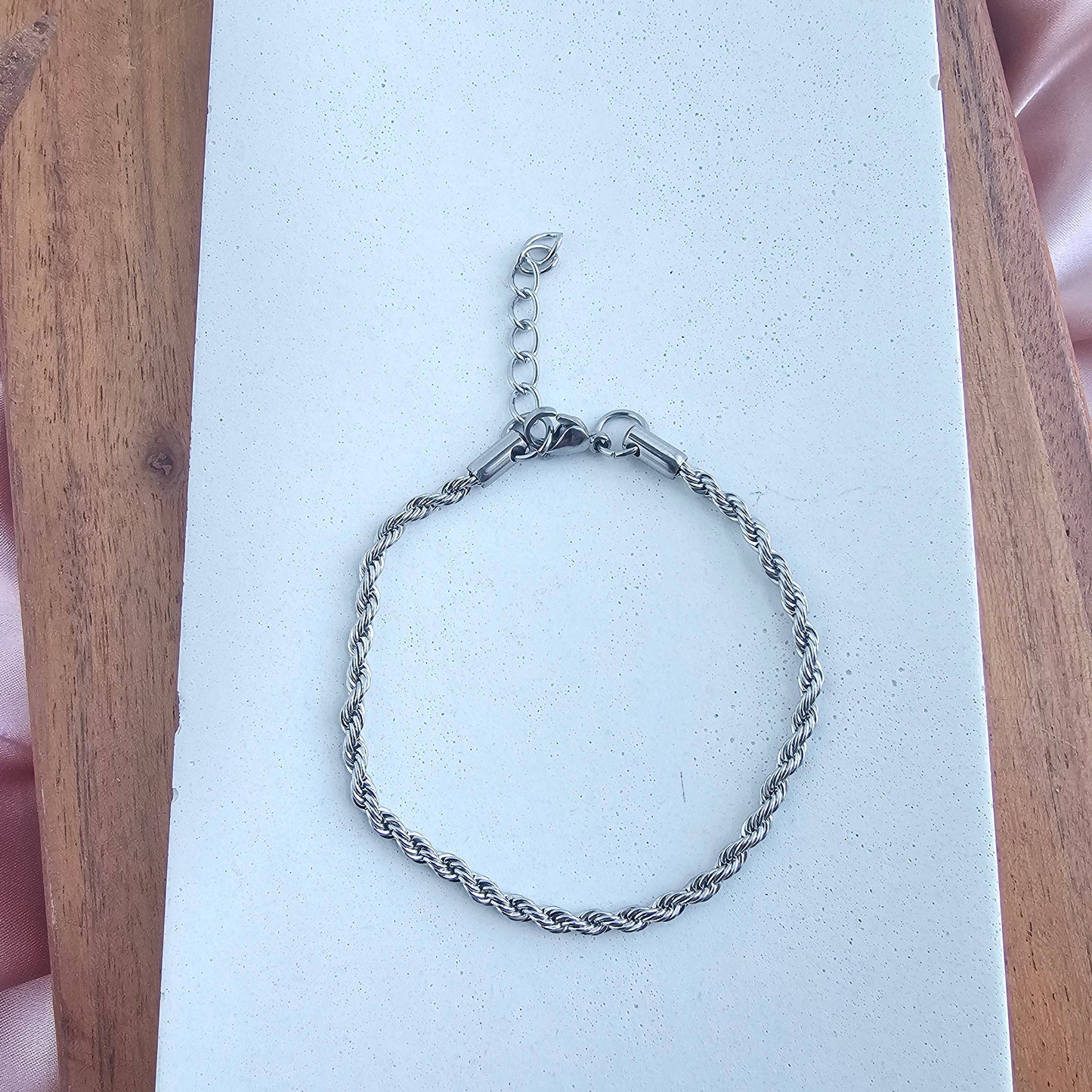Spiffy & Splendid - Luxe Silver Rope Bracelet