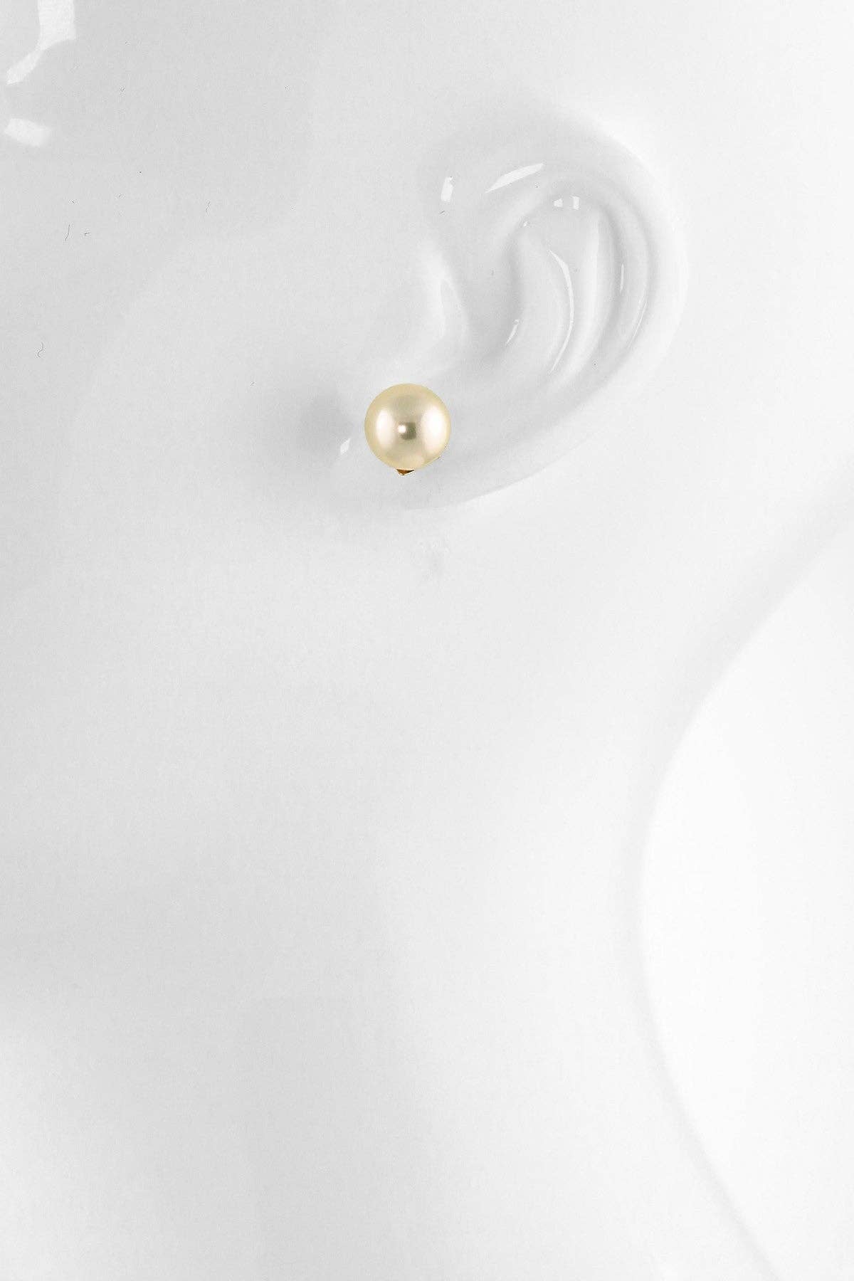 Urbanista - 18K Gold Filled Pearl Stud Earrings