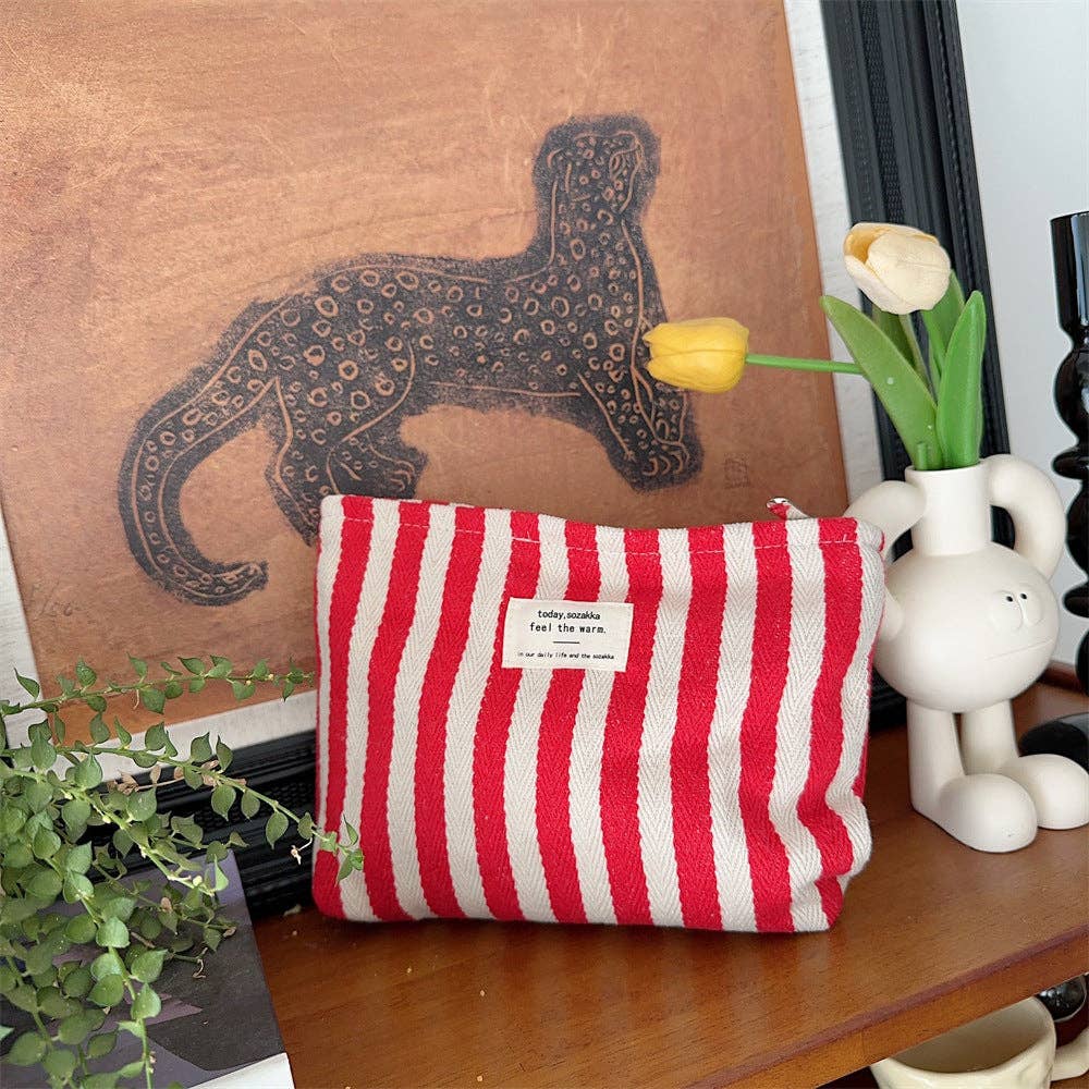 Dipped Shop - Striped Color Block Simple Make Up Bag DP25A565