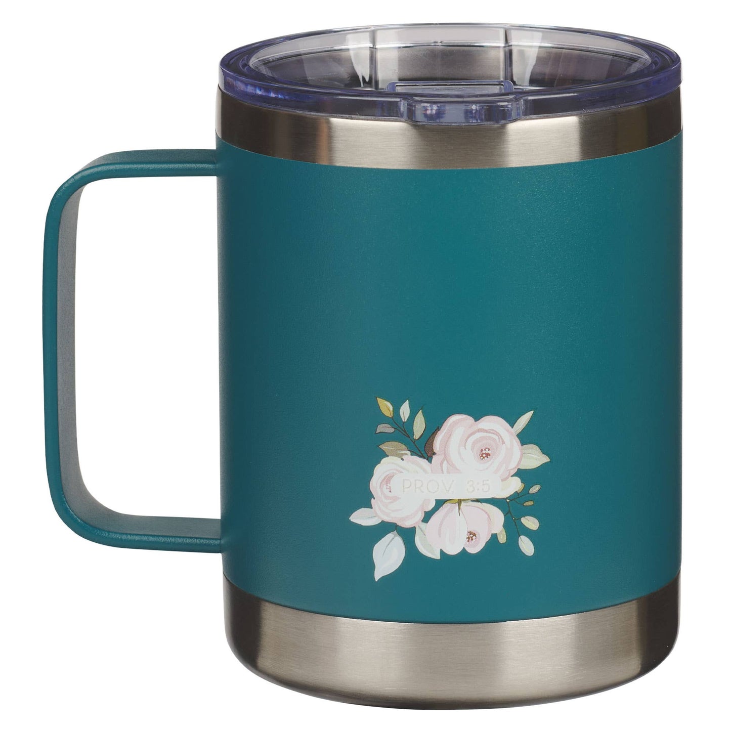 Christian Art Gifts - Mug SS Camp Teal Trust in the Lord Prov. 3:5
