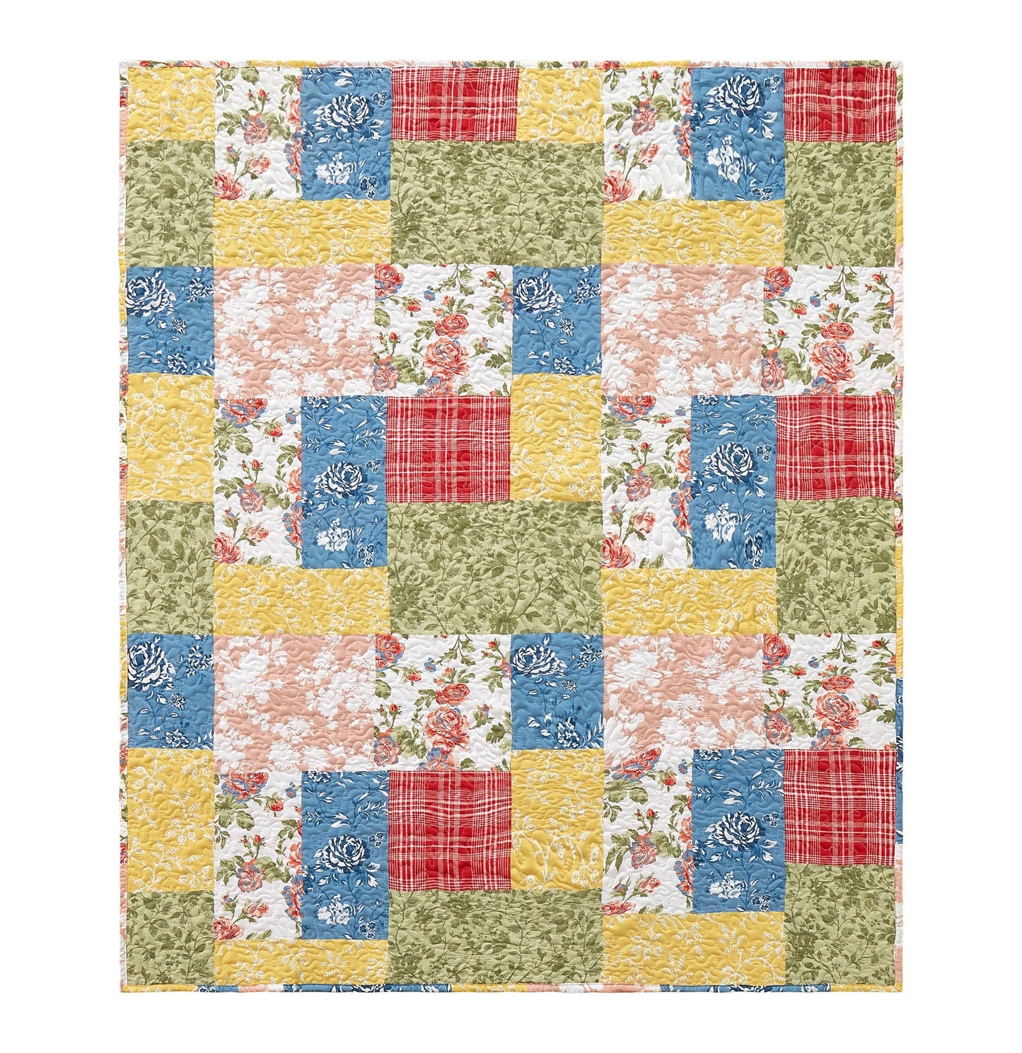 Peking Handicraft - Farmhouse Floral Throw