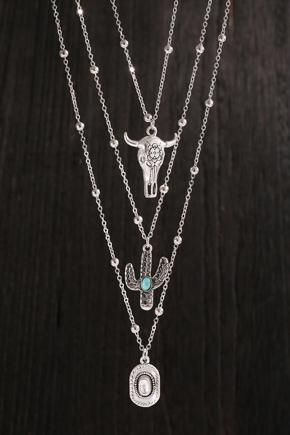 Little Daisy Closet -  LDC Western Pendant Adjustable Multi Layer Necklace