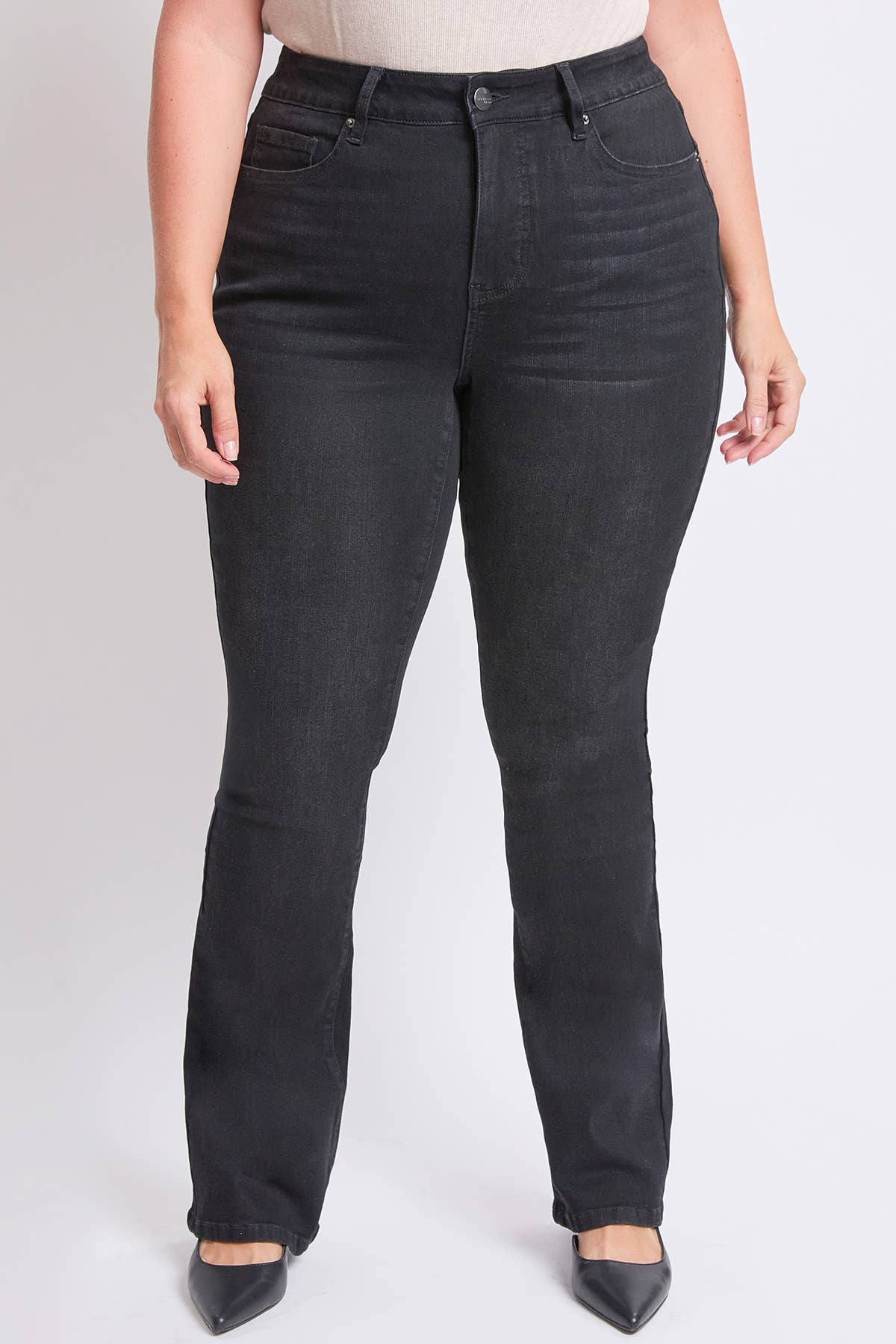 Missy Plus High Rise Slim Bootcut Jeans