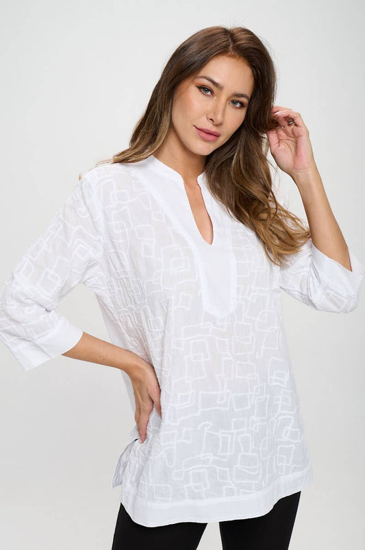 3/4 SLEEVE TUNIC -EC426