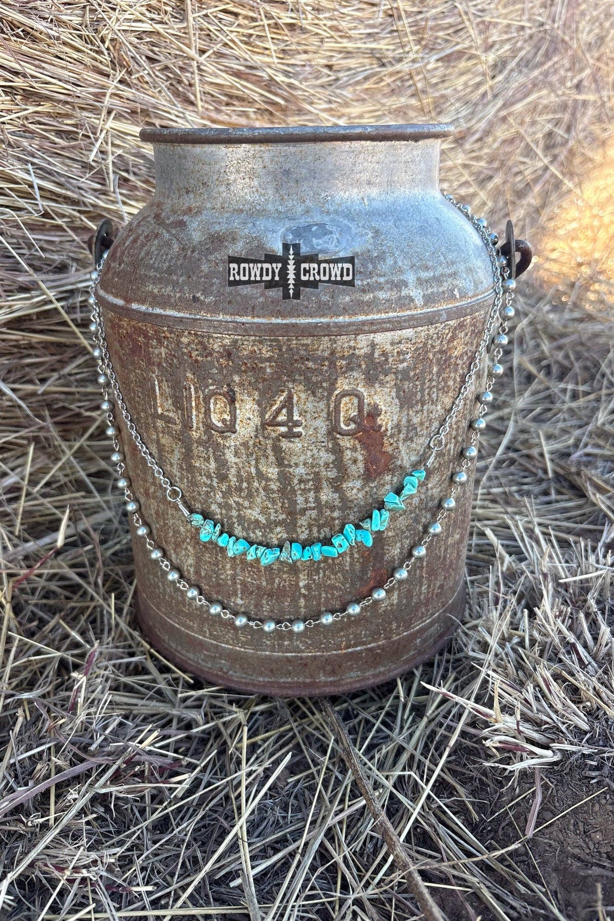 Rowdy Crowd Clothing - Turquoise Pearl Necklace