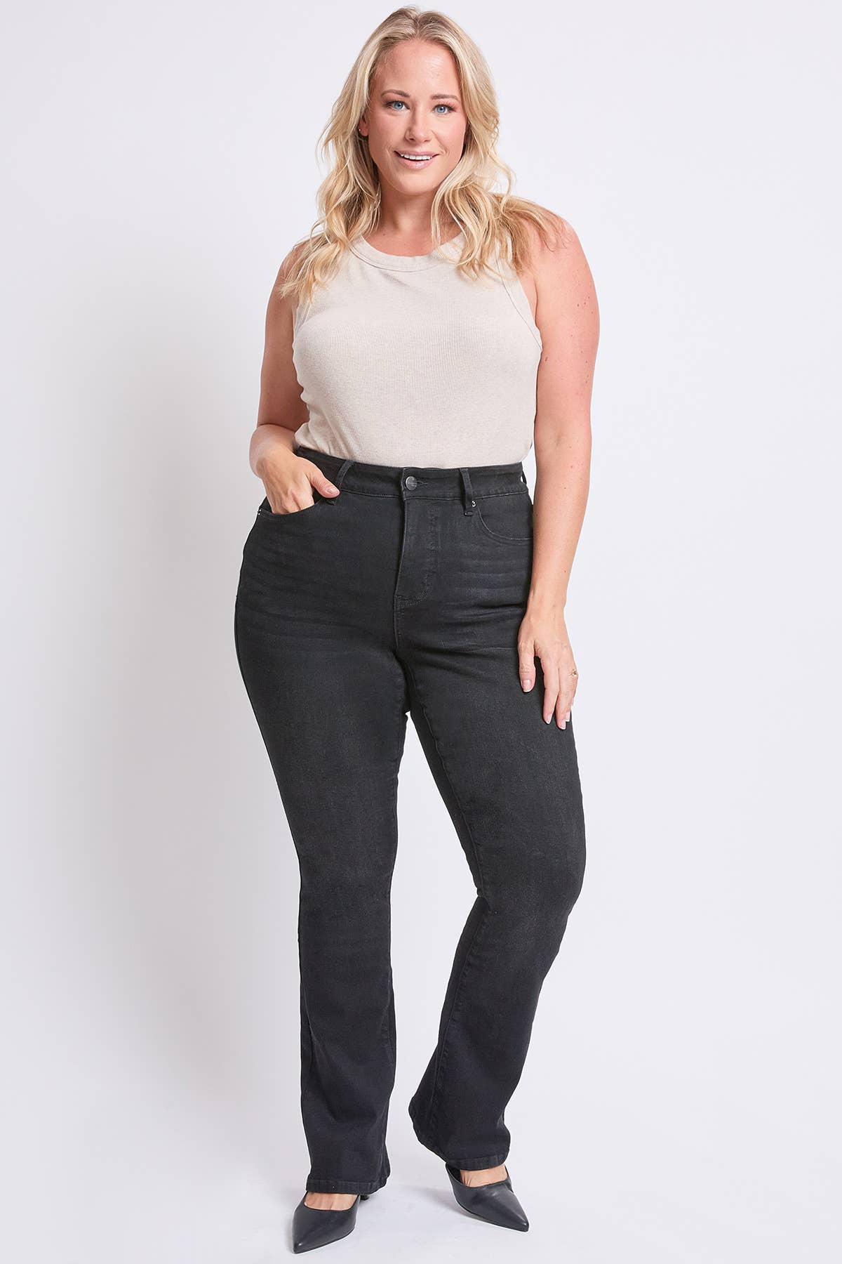 Missy Plus High Rise Slim Bootcut Jeans
