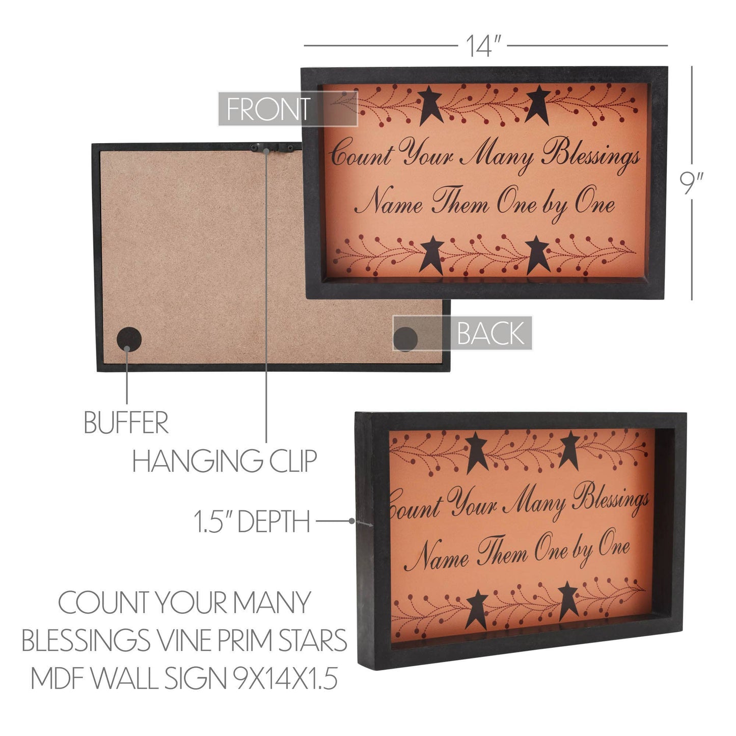 VHC Brands - Rustic Wood Wall Sign, 14" Thanksgiving Farmhouse Decor