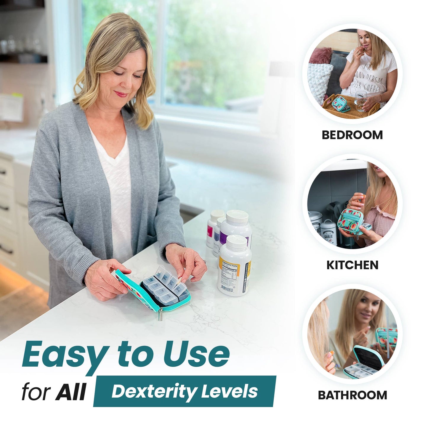 MADE EASY KIT - Made Easy Kit Pill Case - Weekly 7-Day Medicine Organizer