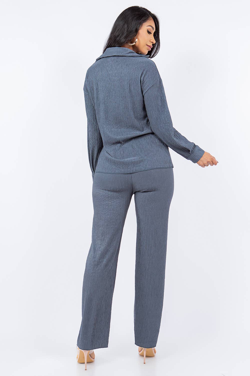 Women's Solid Shirt and Pants Set