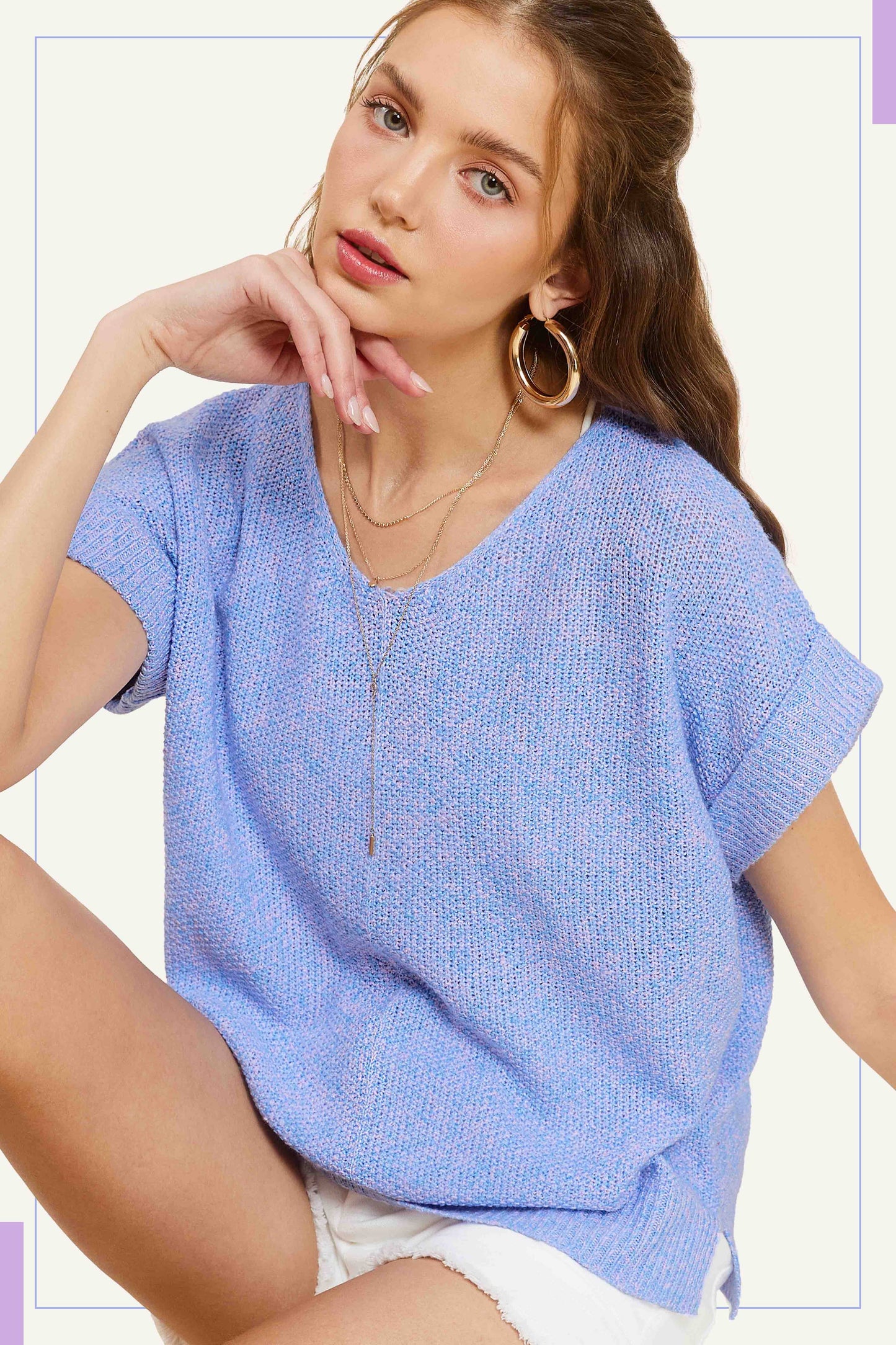 La Miel - MCS3580-Soft Textured Pullover Sweater Game Day Halloween