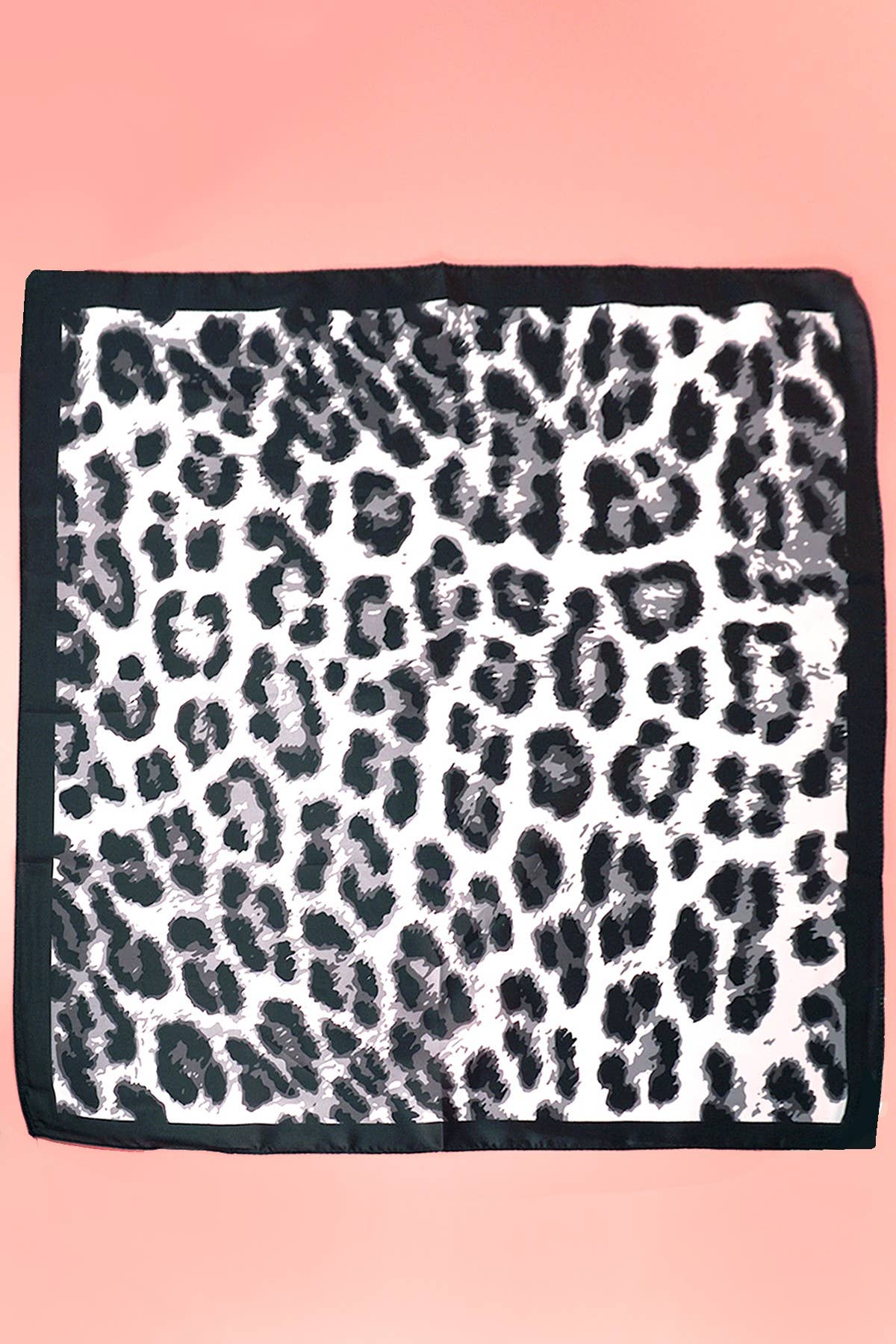 JOSSLYN by wall to wall - ANIMAL LEOPARD PRINT SILKY FEEL BANDANA SCARF | 40SC632