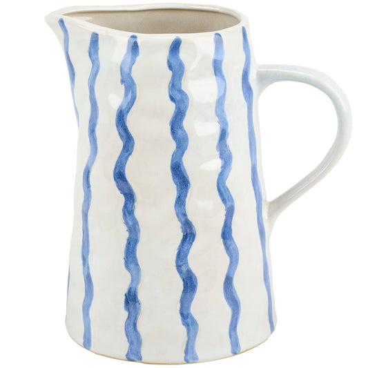 Primitives by Kathy - Blue Stripe Pitcher