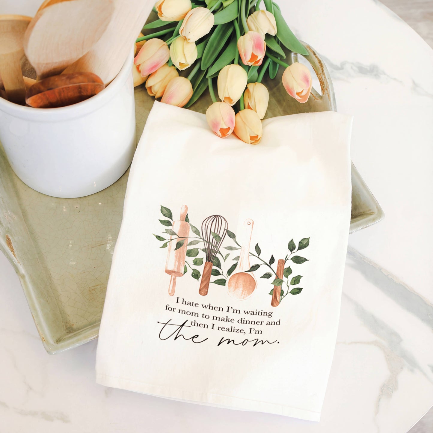 Sincere Surroundings - Dinner I'm The Mom - Tea Towels