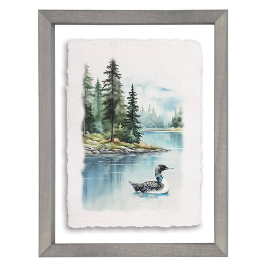 Sincere Surroundings - Loon Lake Scene - Floating Art Rectangle