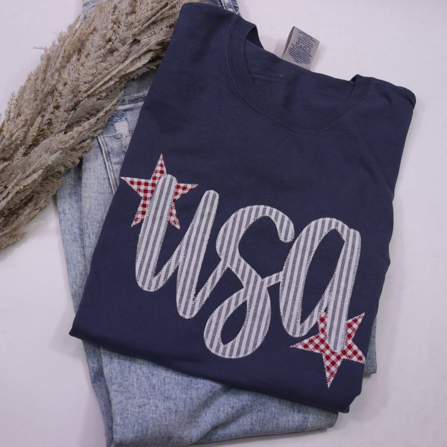Shop Southern Belle - Denim USA Patriotic 4th of July Short Sleeve