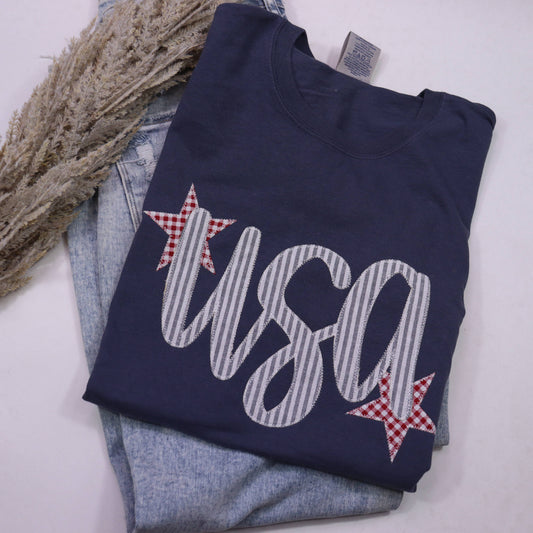 Shop Southern Belle - Denim USA Patriotic 4th of July Short Sleeve