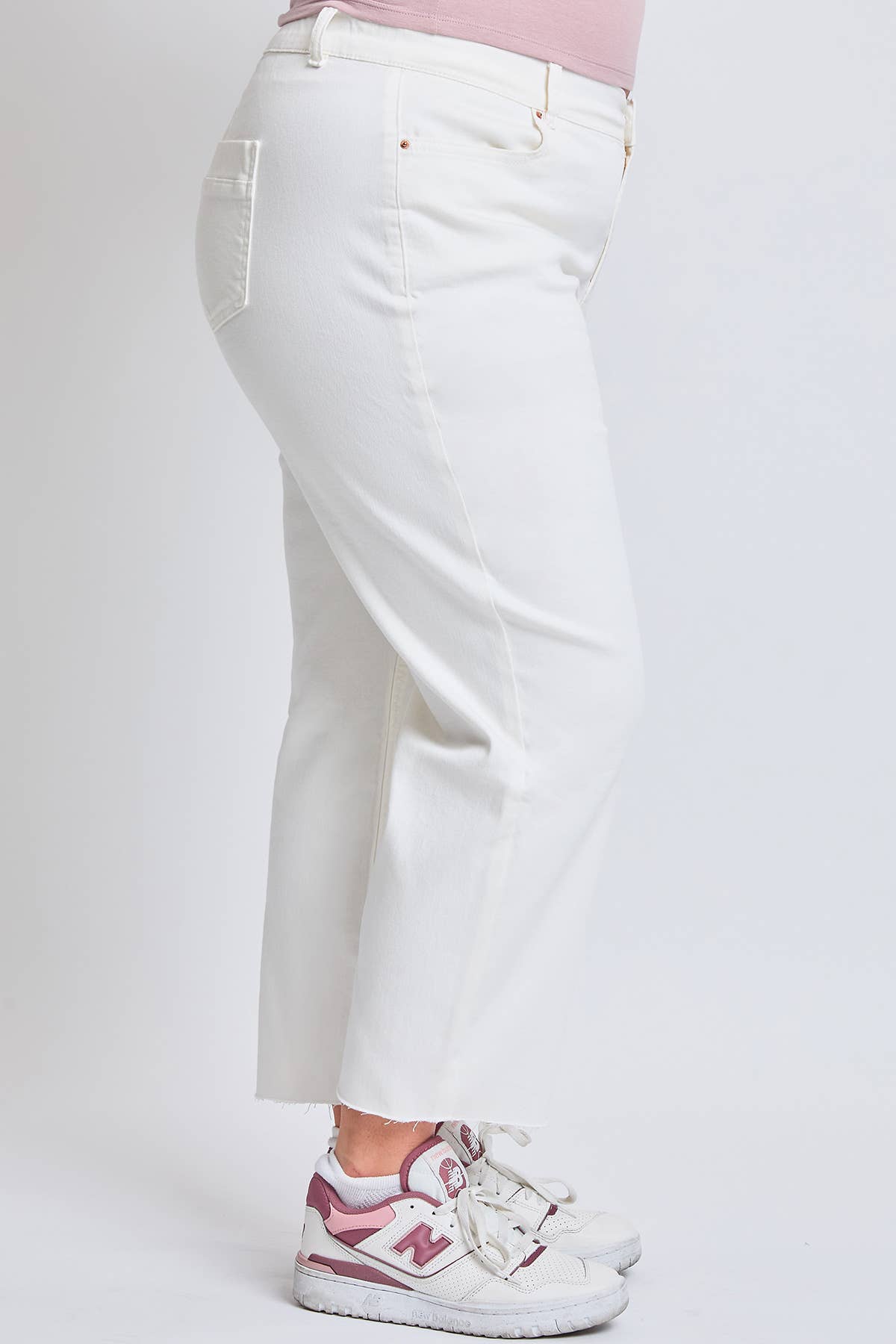 YMI - Plus High Rise Cropped Wide Leg Trouser-EP209207