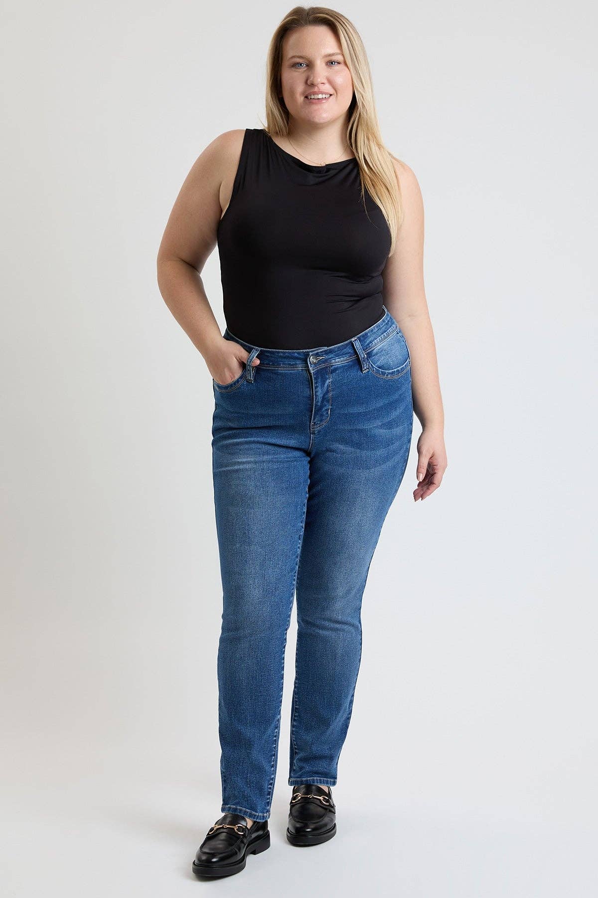 YMI - Plus High Rise Curve WannaBettaButt Straight Leg-XP024175