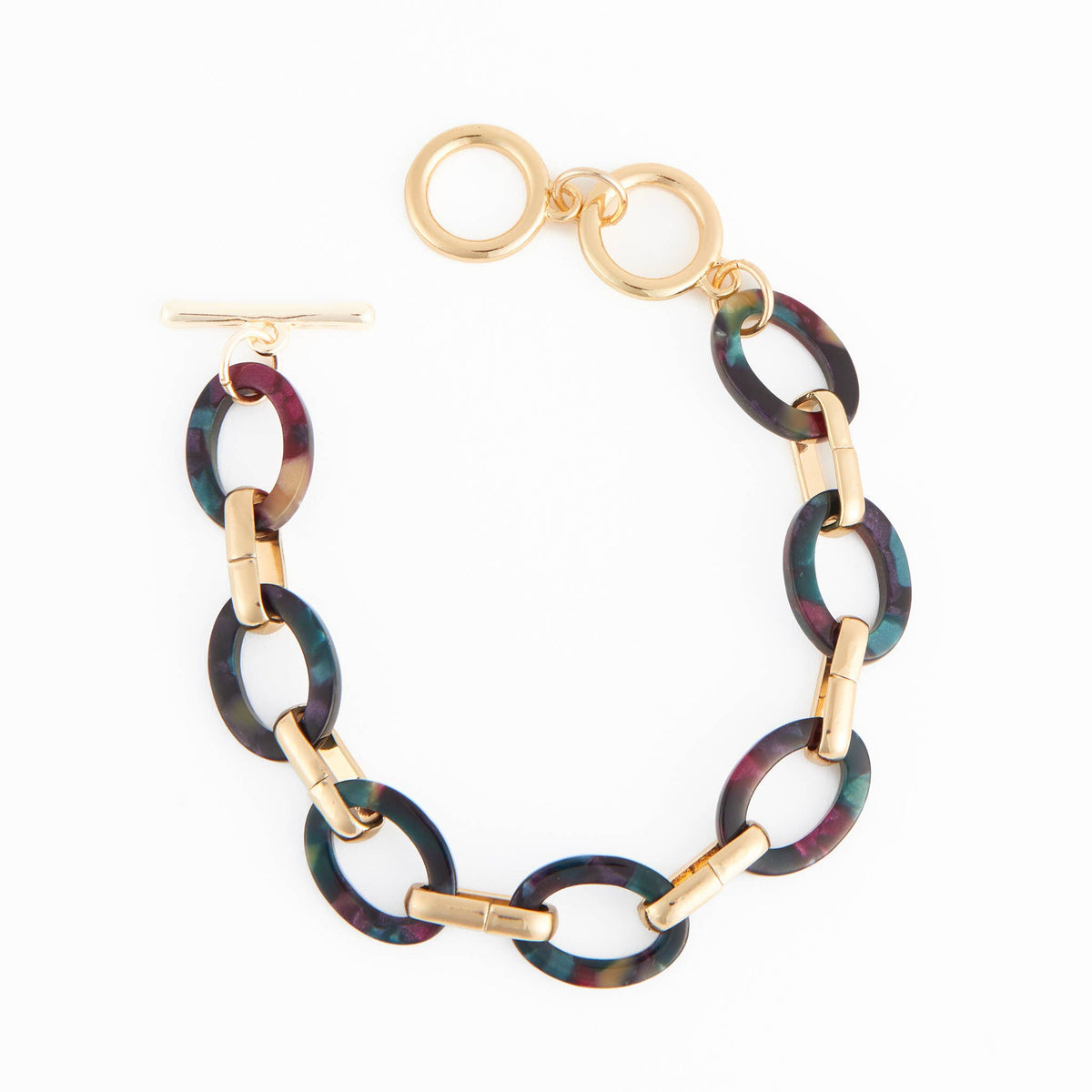 Howard's - Toggle Bracelet Shayne Acrylic Celluloid Link 6.75"