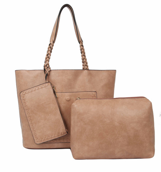 3 IN 1 BRAIDED TOTE