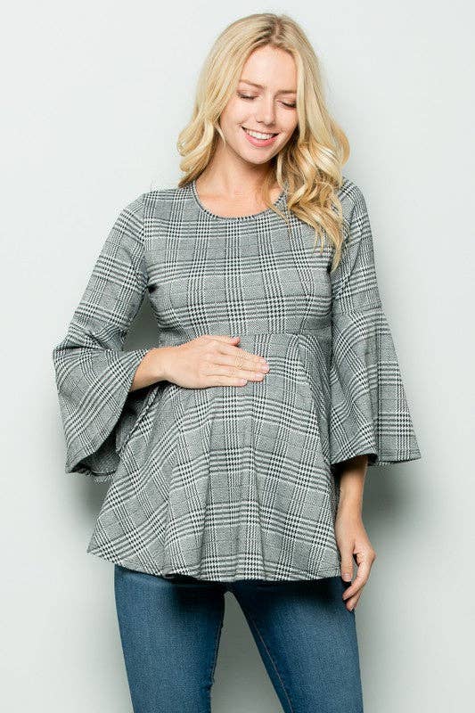 Kay Bell Sleeve Maternity Top