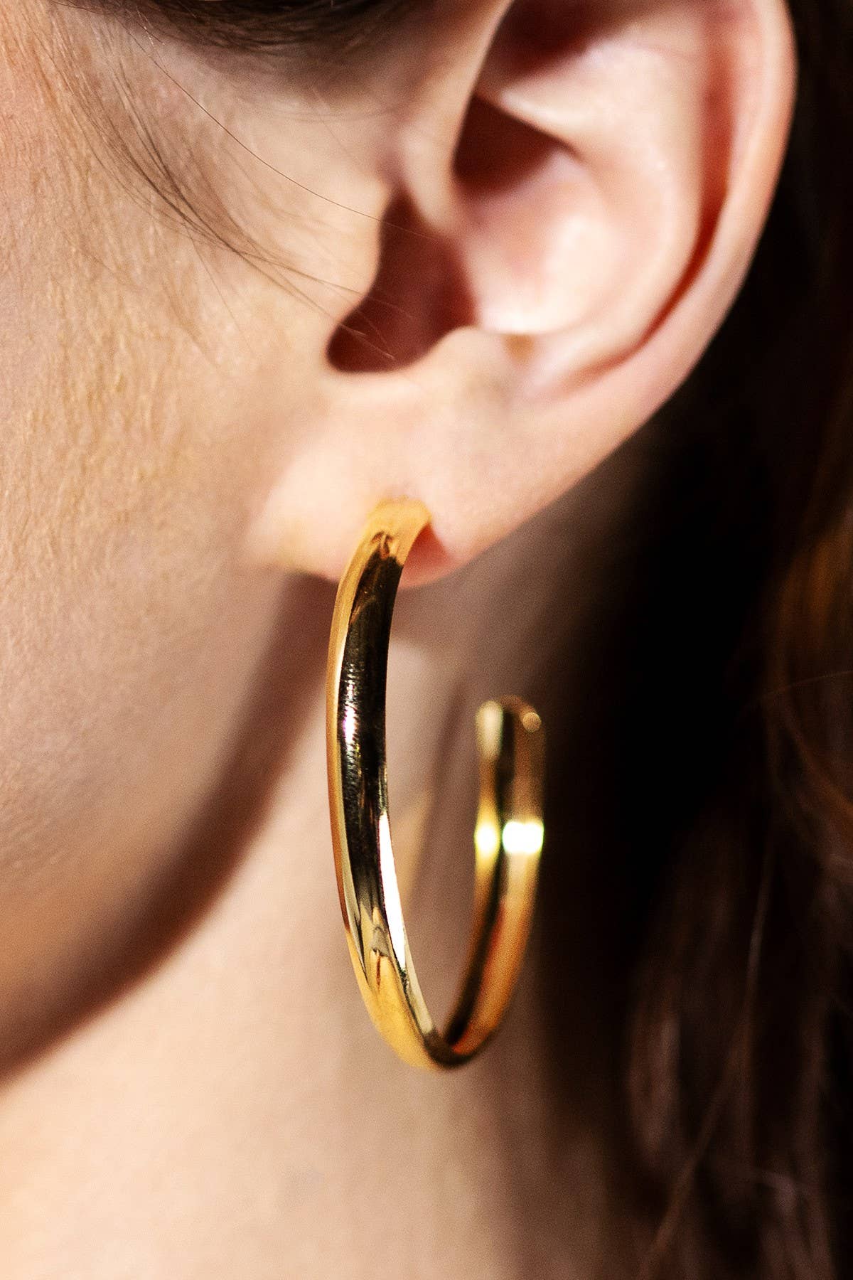Urbanista - 18K Gold Filled Semi Hoop Earrings