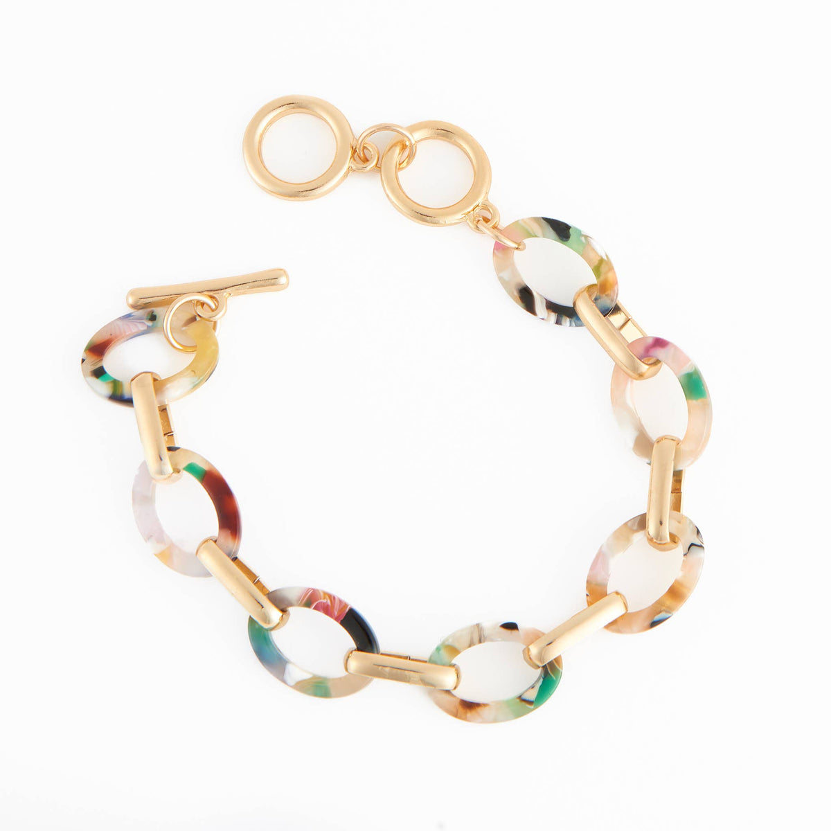 Howard's - Toggle Bracelet Shayne Acrylic Celluloid Link 6.75"