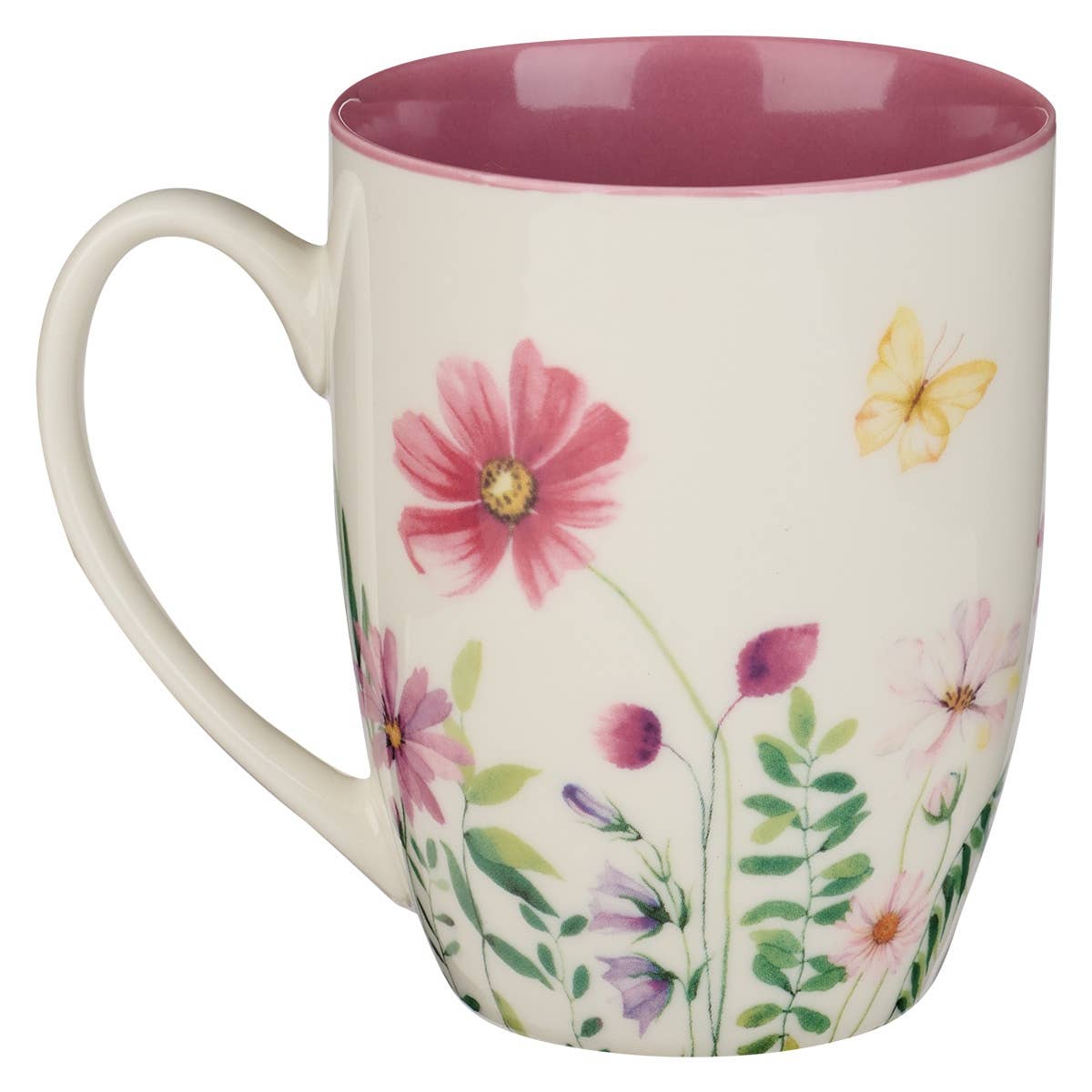 Christian Art Gifts - Mug Purple/White Floral Mom You Make Life Beautiful