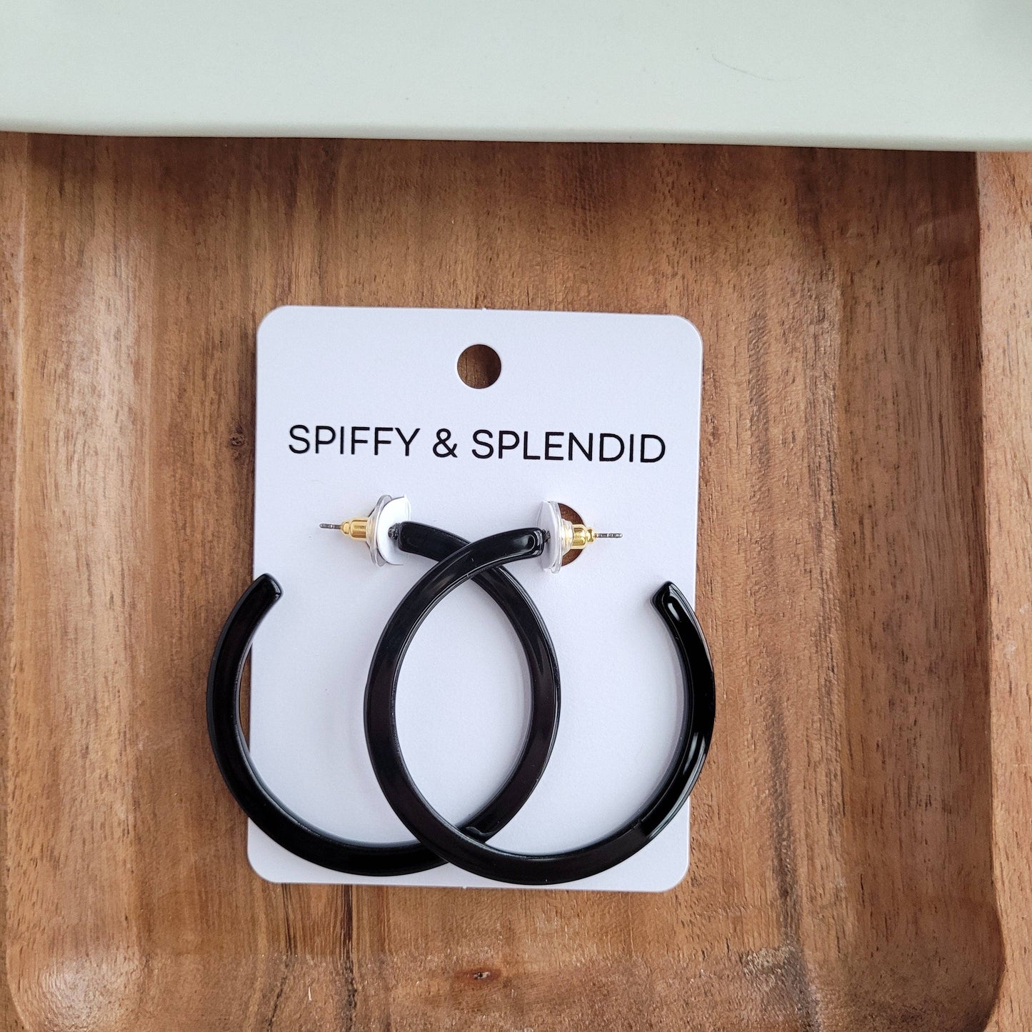 Spiffy & Splendid - Cameron Hoops - Black // Jewelry, Earrings, Fall