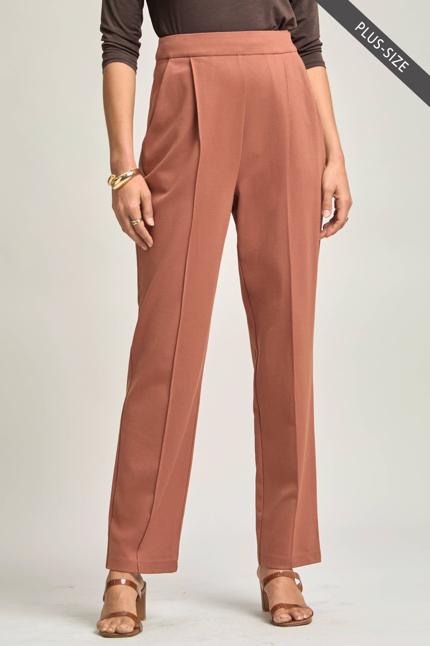DEAR SCARLETT - PLUS SIZE Magic High-Rise Pull on Barrel Pants