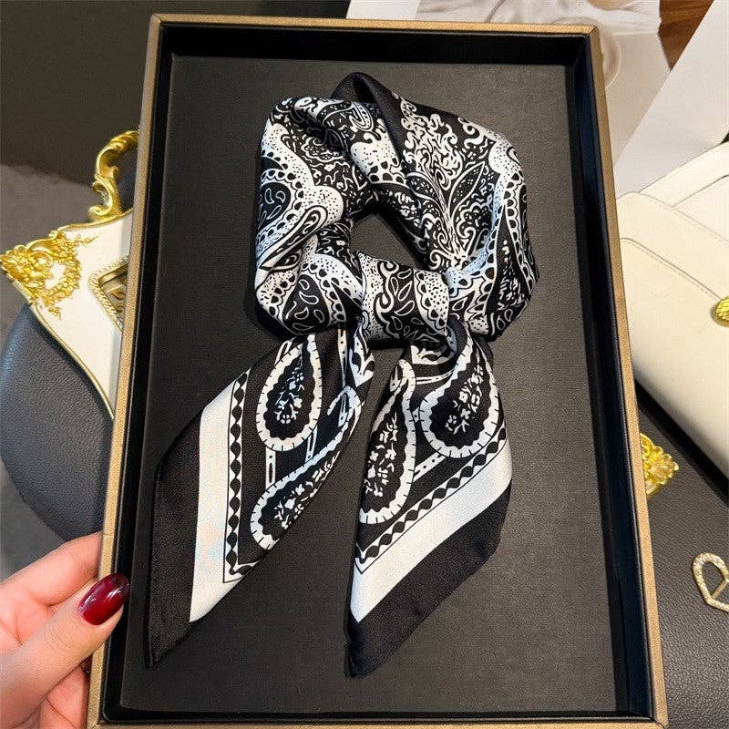Sheer Trend - Fashion Print Square Scarf