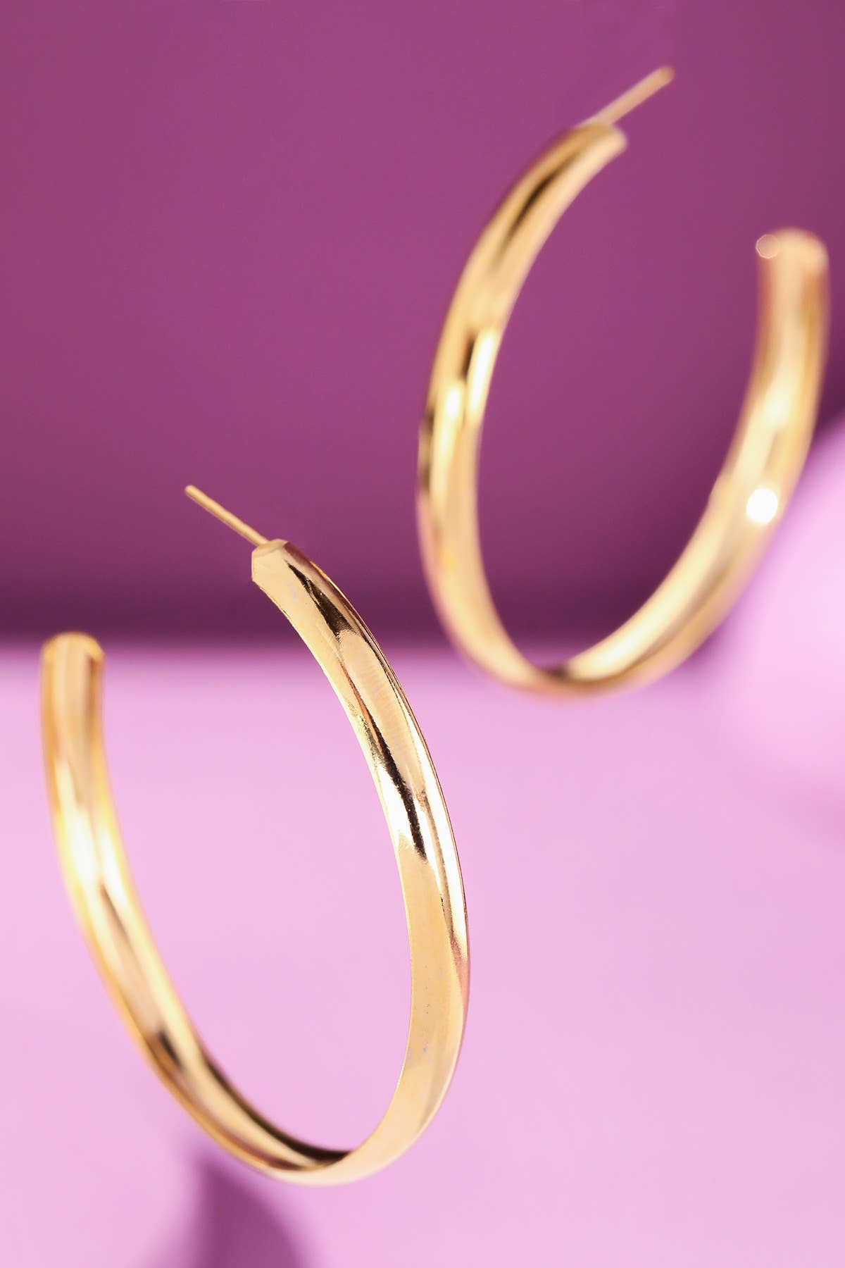 Urbanista - 18K Gold Filled Semi Hoop Earrings