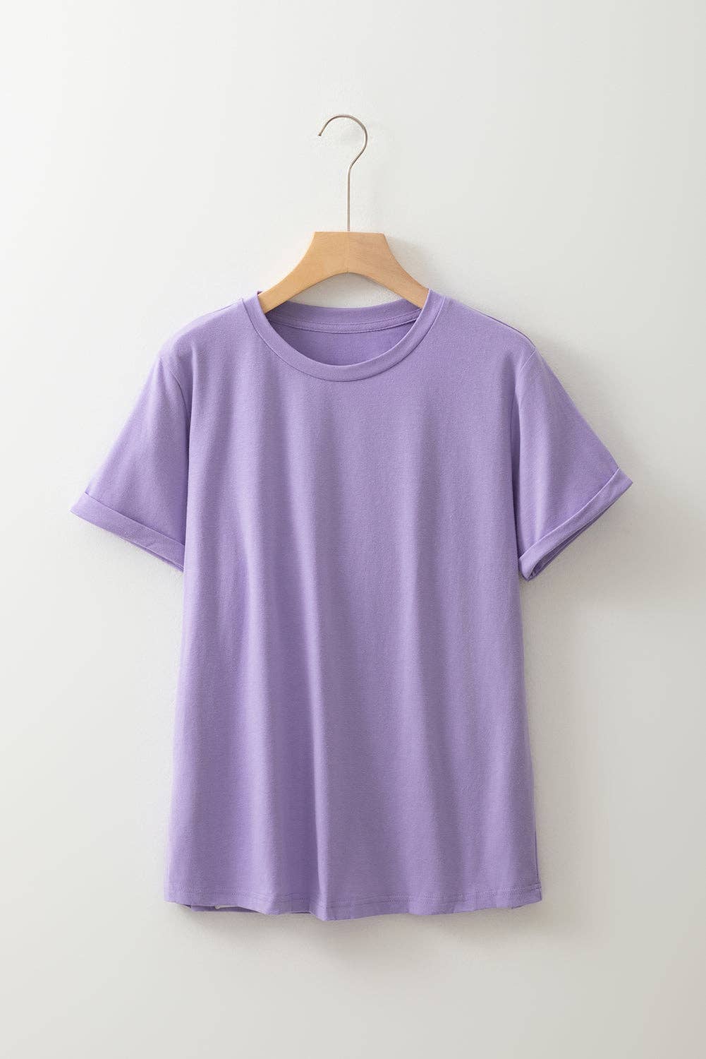 PRETTY BASH - PRETTY BASH Solid Short Sleeve Crew Neck Tee