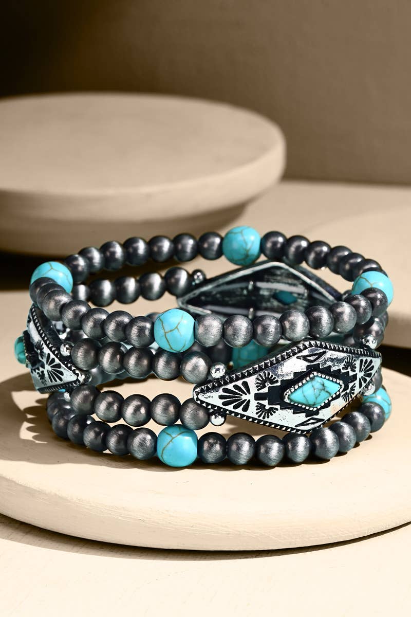 Urbanista - Beaded Western Stretch Bracelet