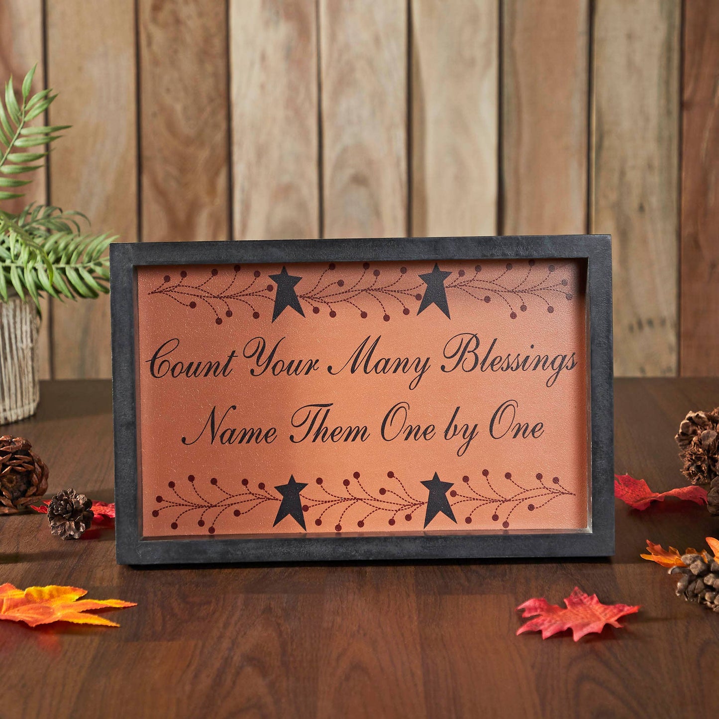 VHC Brands - Rustic Wood Wall Sign, 14" Thanksgiving Farmhouse Decor