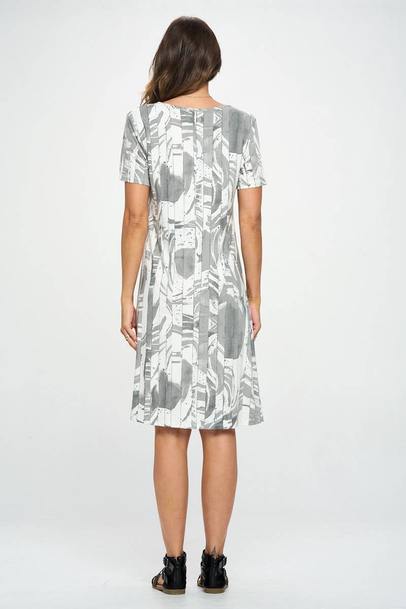 Short Sleeve Pullover Dress- SF212P