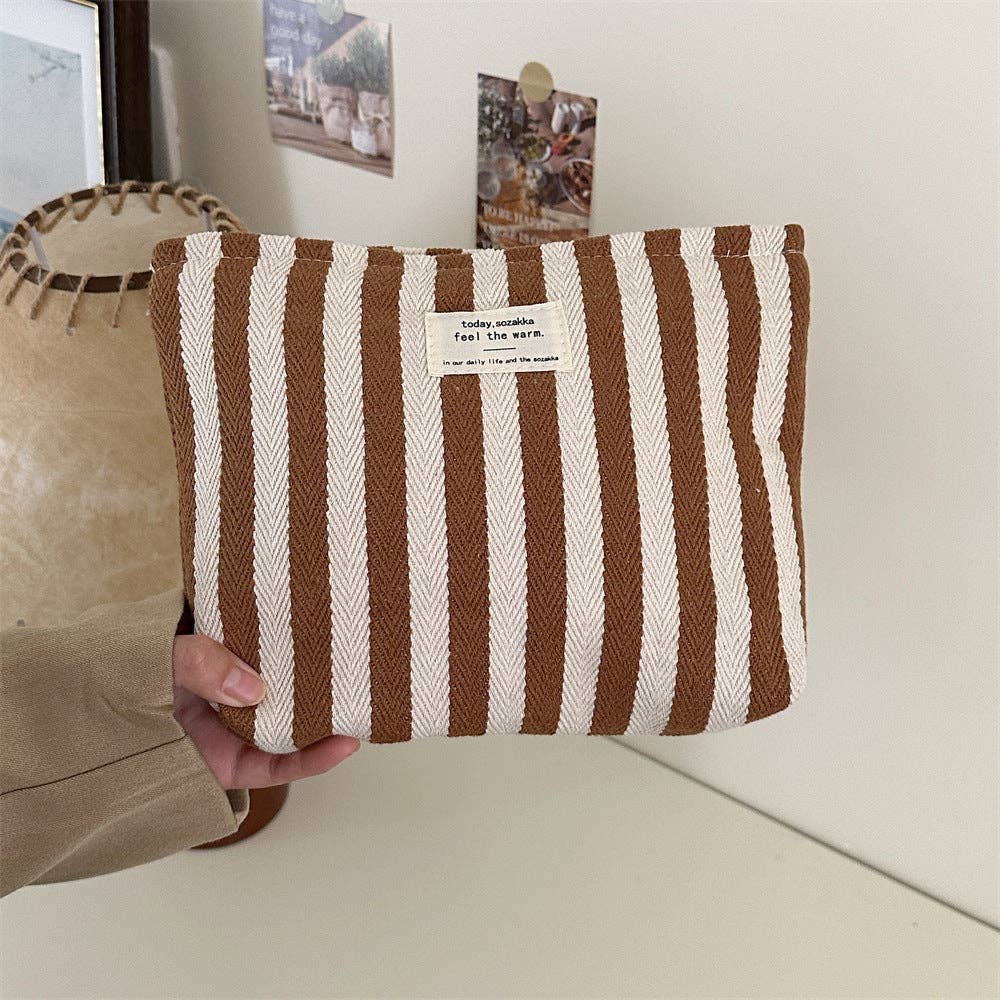 Dipped Shop - Striped Color Block Simple Make Up Bag DP25A565