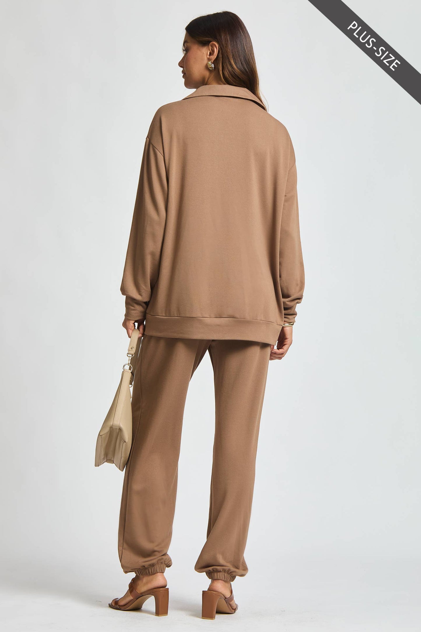 DEAR SCARLETT - PLUS SIZE  2-Piece French Terry Travel Lounger