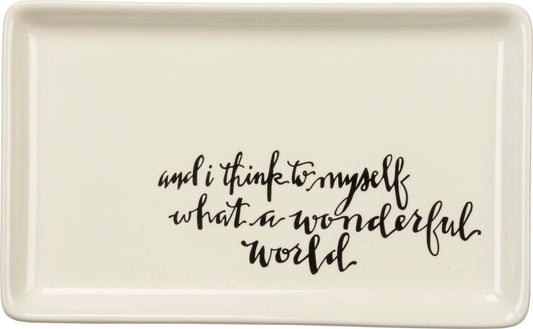 Primitives by Kathy - What A Wonderful World Vanity Tray