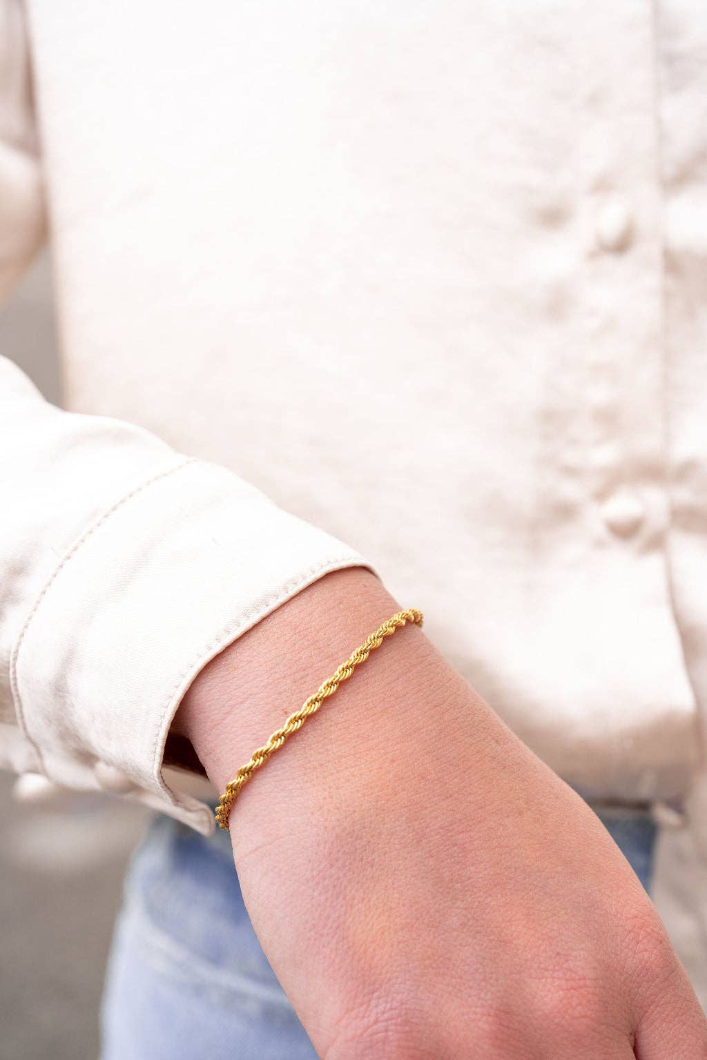 Spiffy & Splendid - Luxe Silver Rope Bracelet