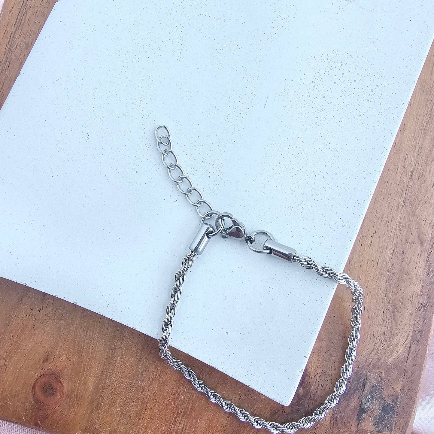 Spiffy & Splendid - Luxe Silver Rope Bracelet
